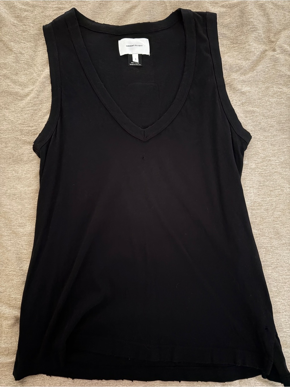 Current/Elliott Black V-Neck Tank Anthropologie